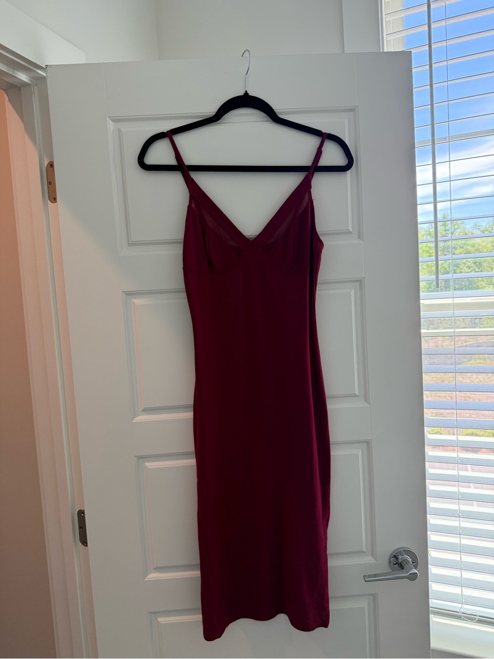Forever 21 Burgundy Slip Midi Dress